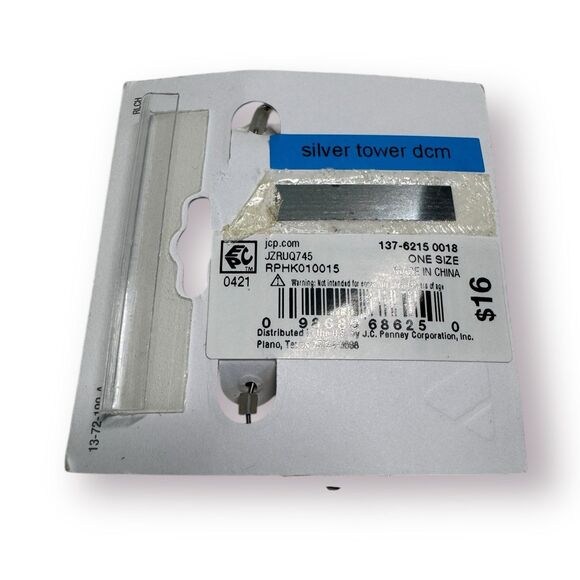 Liz Claiborne Earrings Silver Tone Hoops Modern Minimalistic BNWT - Picture 2 of 2